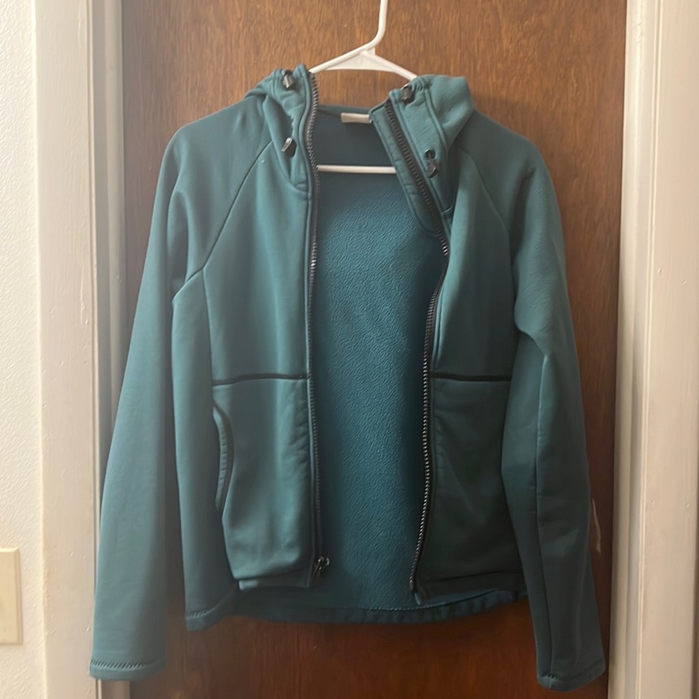 Melanzana Hardface Full Zip Hoodie. Teal color. Sz Small